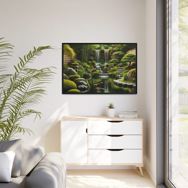 88289-323.jpg Zen Waterfall Garden in Japanese Style Framed Canvas