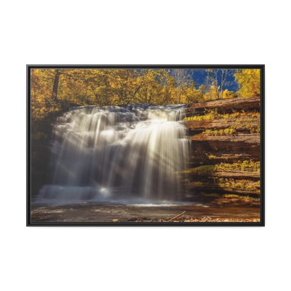 88289-326.jpg Waterfall in Autumn Framed Canvas