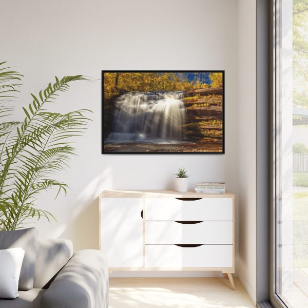 88289-328.jpg Waterfall in Autumn Framed Canvas