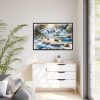 88289-333.jpg Watercolor-Style Painting of Waterfall Framed Canvas