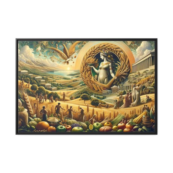 88289-336.jpg Mythological and Historical Elements to Depict Ancient Harvest Framed Canvas