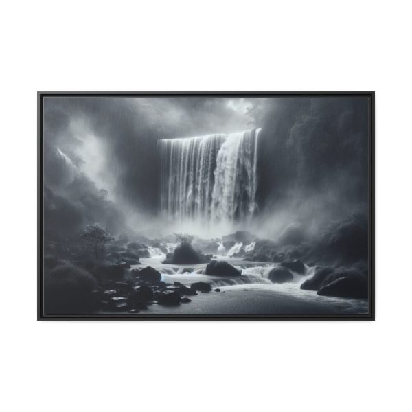 88289-341.jpg Waterfall on Rainy Day Framed Canvas