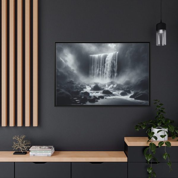 88289-344.jpg Waterfall on Rainy Day Framed Canvas