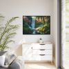 88289-348.jpg Waterfall Cascading Down Into Serene Pool Framed Canvas