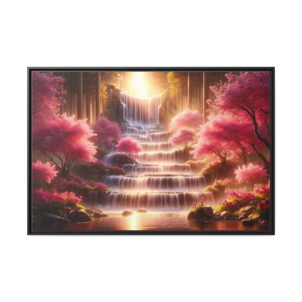 88289-351.jpg Waterfall in Rose Scenery Framed Canvas