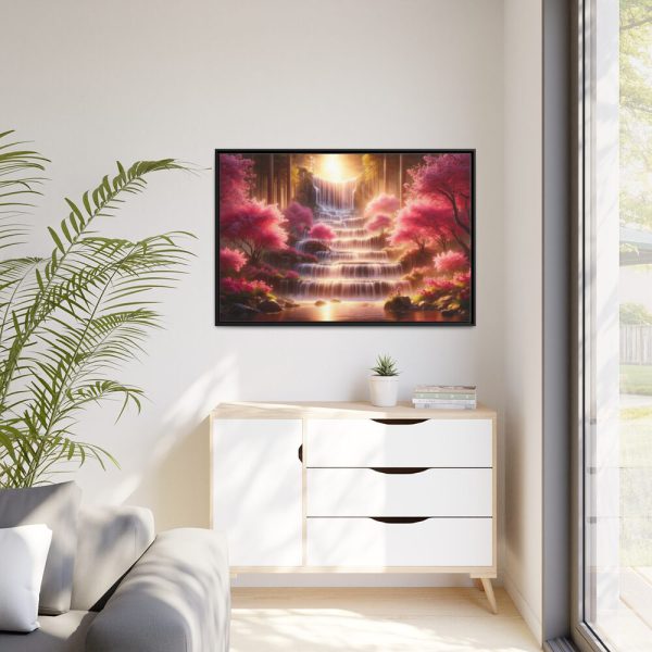 88289-353.jpg Waterfall in Rose Scenery Framed Canvas