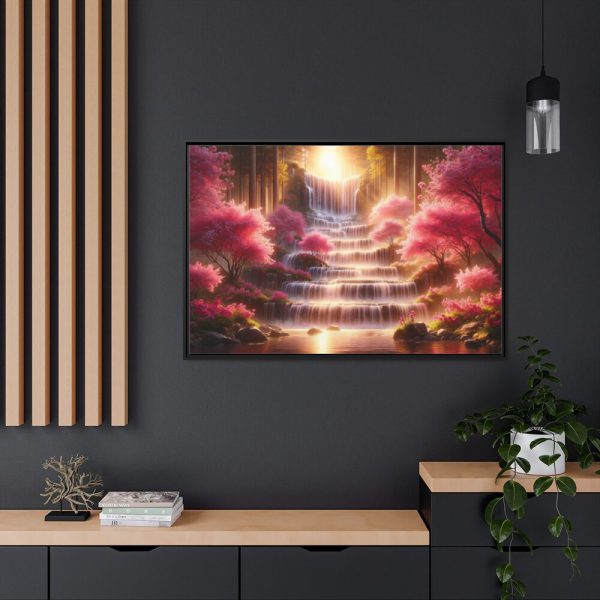 88289-354.jpg Waterfall in Rose Scenery Framed Canvas