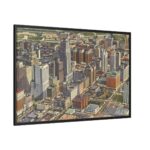 Recent Skyline View of Houston Framed Canvas