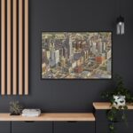 Recent Skyline View of Houston Framed Canvas - Image 5