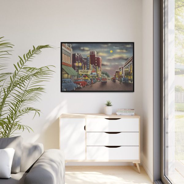 Nash Street at Night, Wilson Framed Canvas