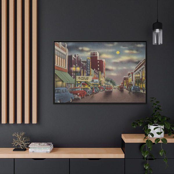 Nash Street at Night, Wilson Framed Canvas