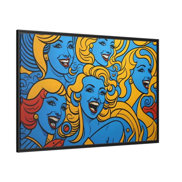 Pop Art People Laughing II Framed Canvas