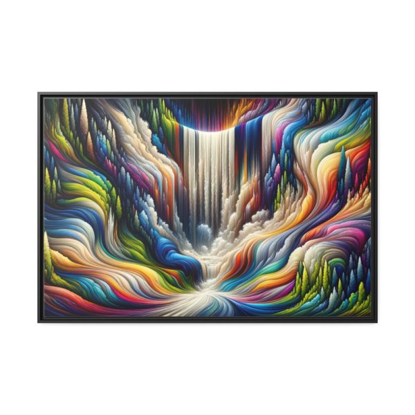 88289-416.jpg Abstract Art Piece of Waterfall Framed Canvas