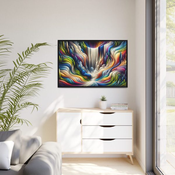 88289-418.jpg Abstract Art Piece of Waterfall Framed Canvas