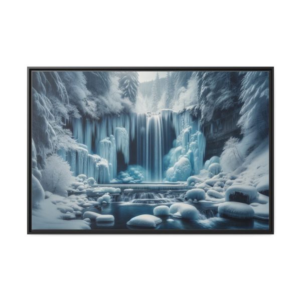 88289-426.jpg Frozen Waterfall During Winter Framed Canvas