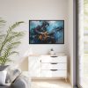 Man Playing Electric Guitar Art Framed Canvas