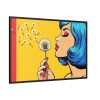 88289-445.jpg Girl With Blue Hair in Pop Art Style Framed Canvas