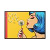 88289-446.jpg Girl With Blue Hair in Pop Art Style Framed Canvas