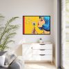 88289-448.jpg Girl With Blue Hair in Pop Art Style Framed Canvas