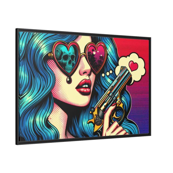 88289-450.jpg Girl With the Gun Framed Canvas