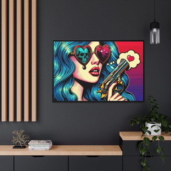 88289-454.jpg Girl With the Gun Framed Canvas