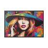 88289-456.jpg Woman Pop Art Graffiti II Framed Canvas