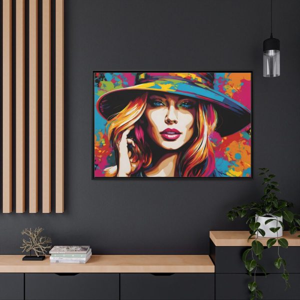 88289-459.jpg Woman Pop Art Graffiti II Framed Canvas