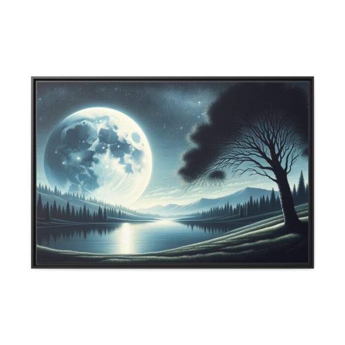 Serene Night Landscape Framed Canvas - Image 2