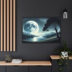 Serene Night Landscape Framed Canvas - Image 5