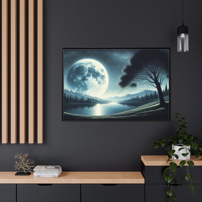 Serene Night Landscape Framed Canvas - Image 5