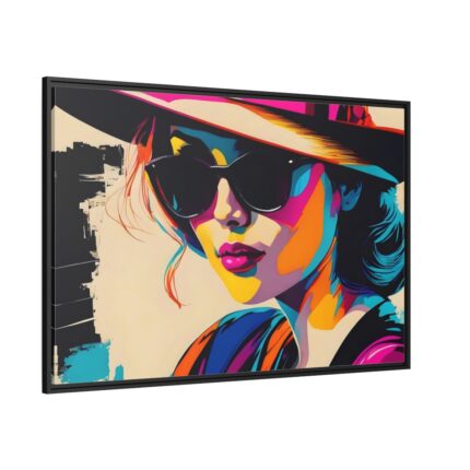 Woman Pop Art Graffiti Art III Framed Canvas