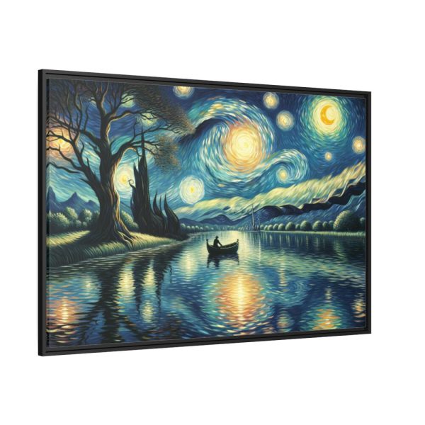 88289-50.jpg Men On the Boat in the Night Framed Canvas
