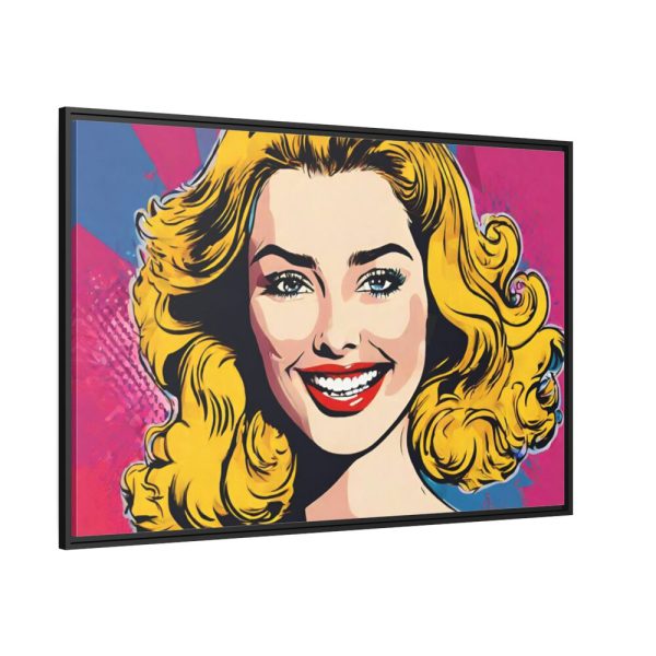 Pop Art Woman Framed Canvas