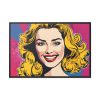 Pop Art Woman Framed Canvas