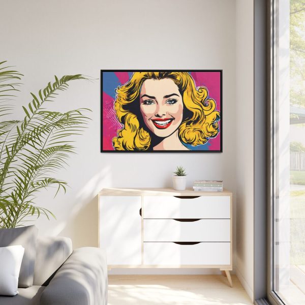 Pop Art Woman Framed Canvas