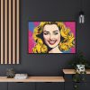 Pop Art Woman Framed Canvas