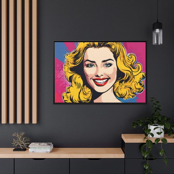 Pop Art Woman Framed Canvas
