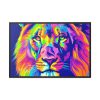 Lion's Splendor Pop Art Framed Canvas