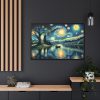 88289-54.jpg Men On the Boat in the Night Framed Canvas