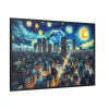88289-55.jpg Tokyo With a Swirling Star-Filled Sky Framed Canvas