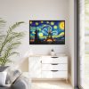 88289-63.jpg Eiffel Tower Under Starry Night Sky Framed Canvas