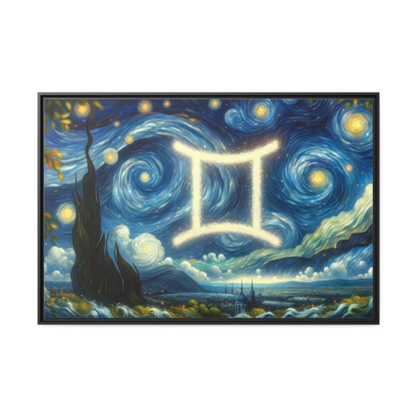 88289-66.jpg Zodiac Sign of Gemini Framed Canvas