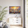 88289-78.jpg Modern-Day People At Long Table in Contemporary Setting Framed Canvas