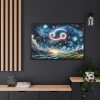 Zodiac Sign of Cancer Framed Canvas