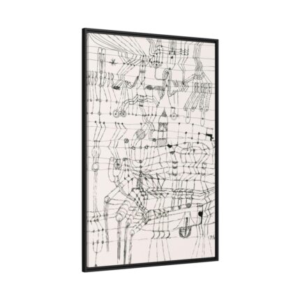 Drawing Knotted in the Manner of a Net (1920) by Paul Klee Framed Canvas