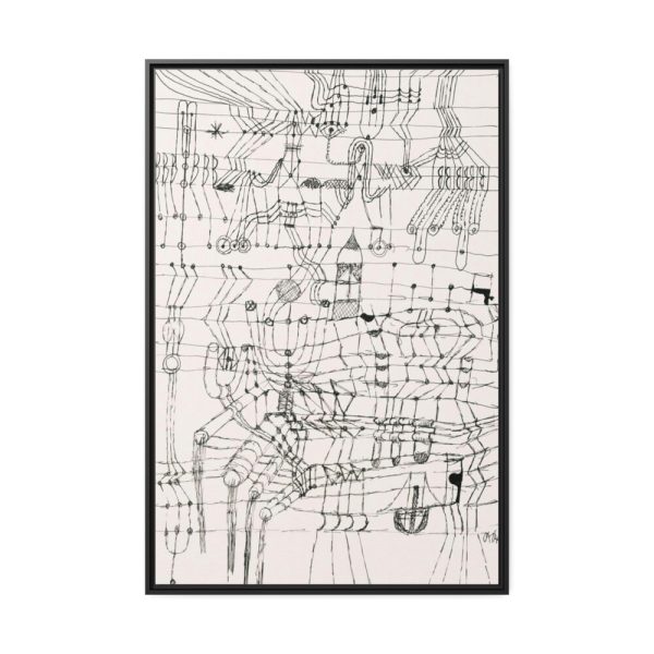 88299-106.jpg Drawing Knotted in the Manner of a Net (1920) by Paul Klee Framed Canvas