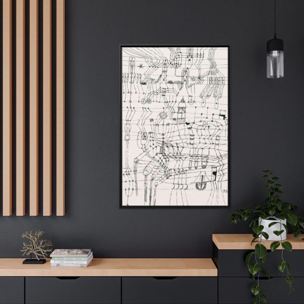 88299-109.jpg Drawing Knotted in the Manner of a Net (1920) by Paul Klee Framed Canvas
