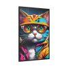 Cat Pop Art Illustration Graffiti II Framed Canvas