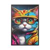 Cat Pop Art Illustration Graffiti II Framed Canvas