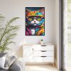Cat Pop Art Illustration Graffiti II Framed Canvas